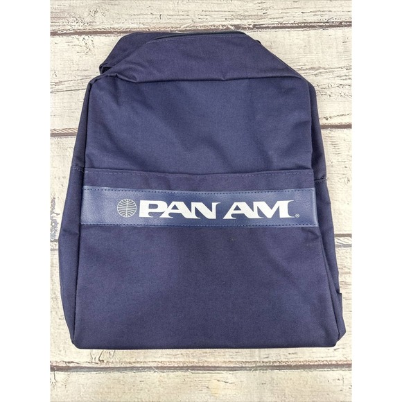 Vintage PAN AM AIRLINES Flight Carry-on Travel Canvas Tote Bag w/ Shoulder Strap